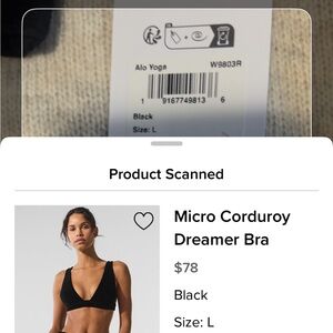 ALO Yoga Black Dreamer Bra